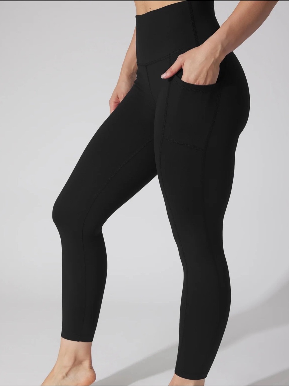 90 Degree By Reflex Black High-Rise Active Leggings